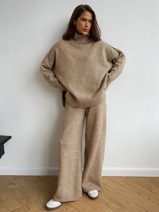 Vera | Turtleneck Knitted Lounge Set