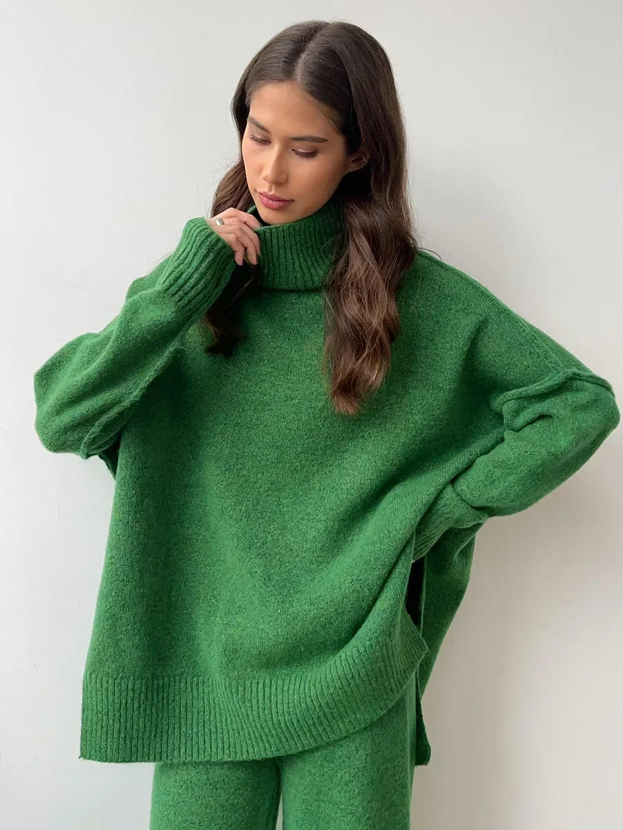 Vera | Turtleneck Knitted Lounge Set