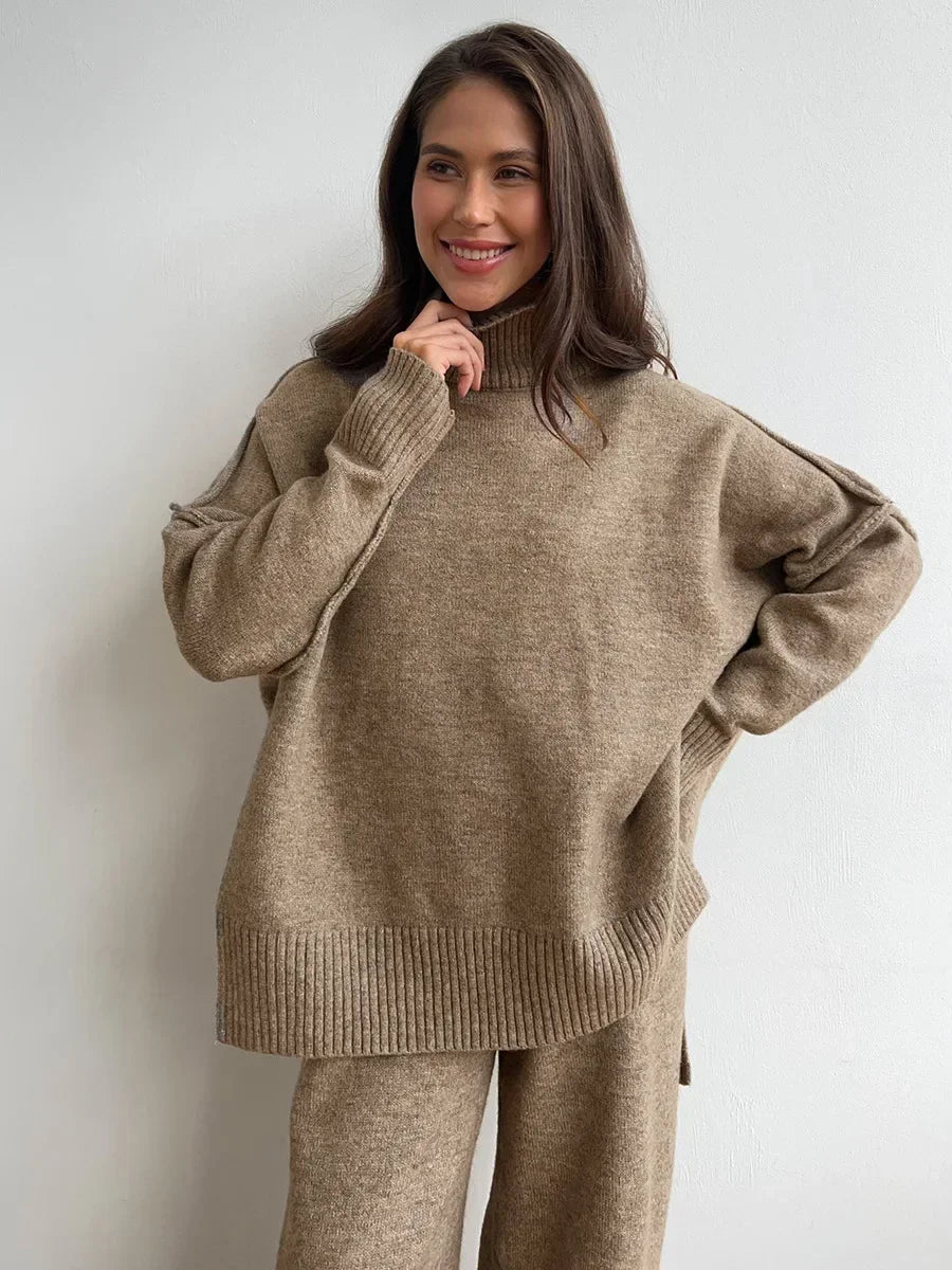 Vera | Turtleneck Knitted Lounge Set