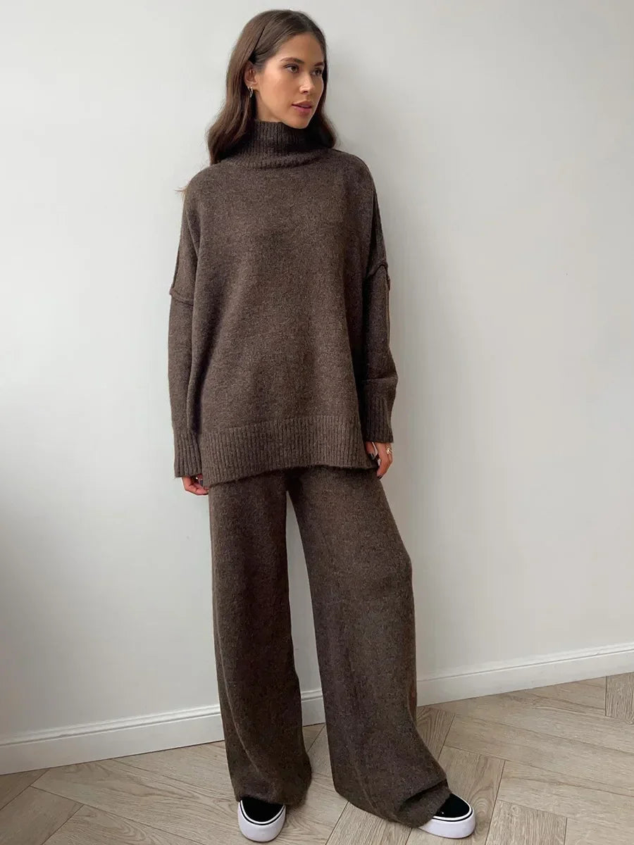 Vera | Turtleneck Knitted Lounge Set