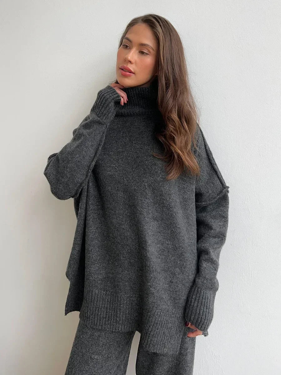 Vera | Turtleneck Knitted Lounge Set